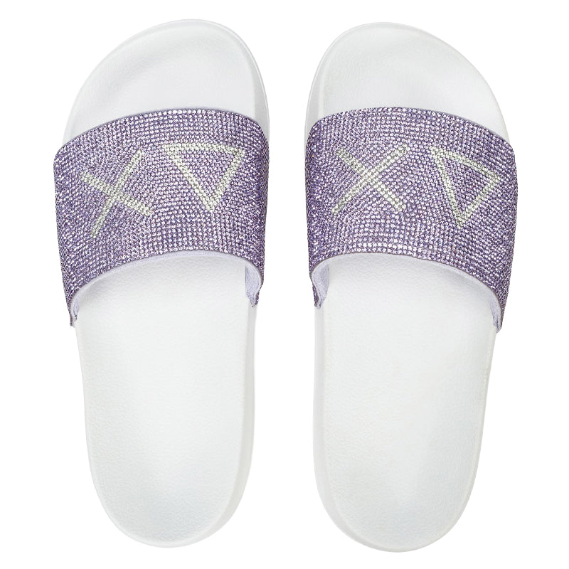 Ciabatte donna Slippers strass logo