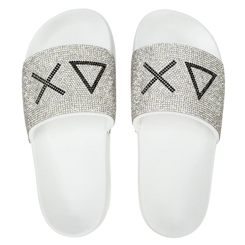 Ciabatte donna Slippers strass logo