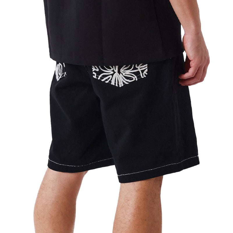 Pantaloncino uomo denim Bandana