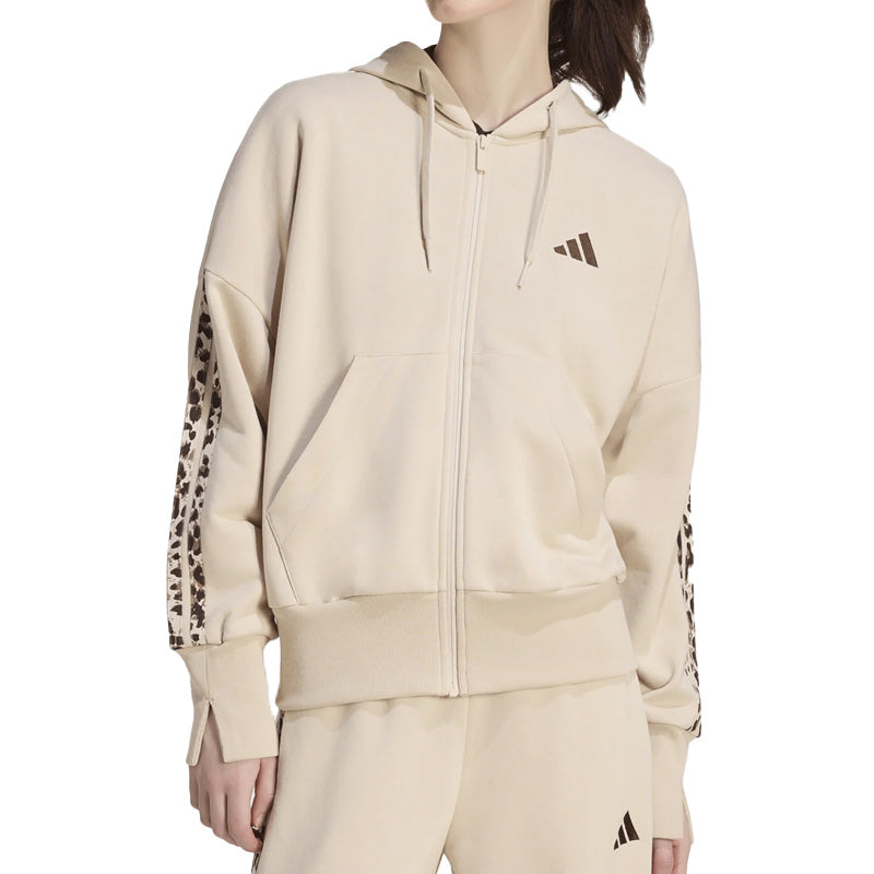 Felpa donna Seasonal Essentials Animal Print 3 Stripes