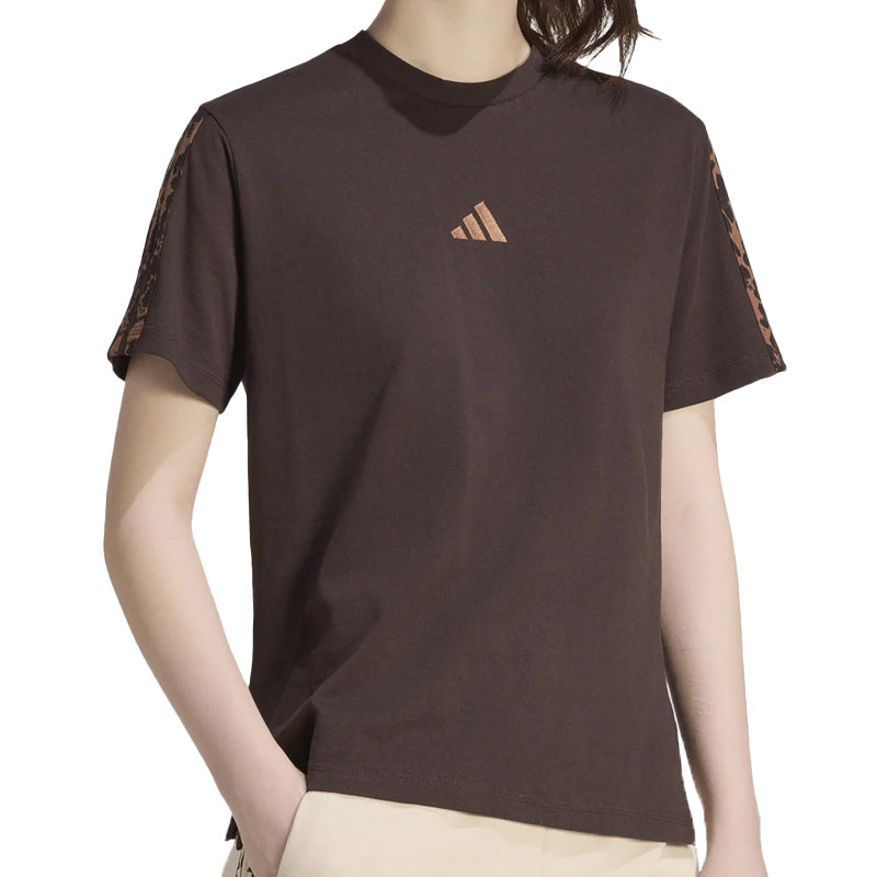 T-shirt donna Seasonal Essentials Animal Print 3-Stripes