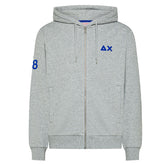 Felpa uomo zip fluo basic