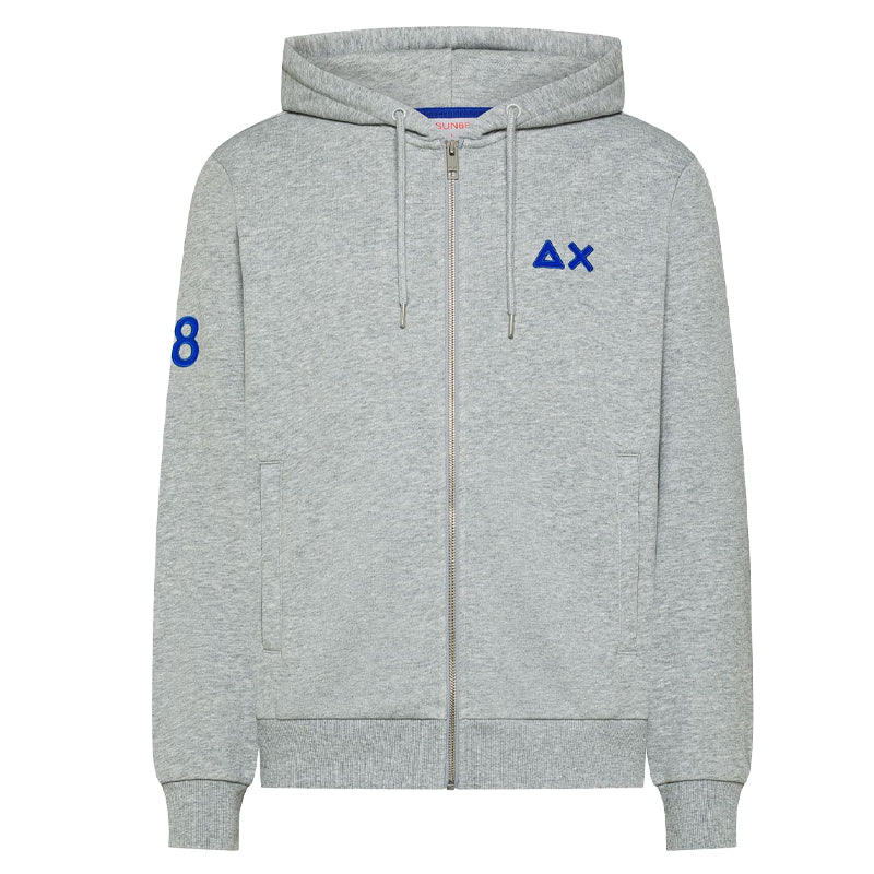 Felpa uomo zip fluo basic
