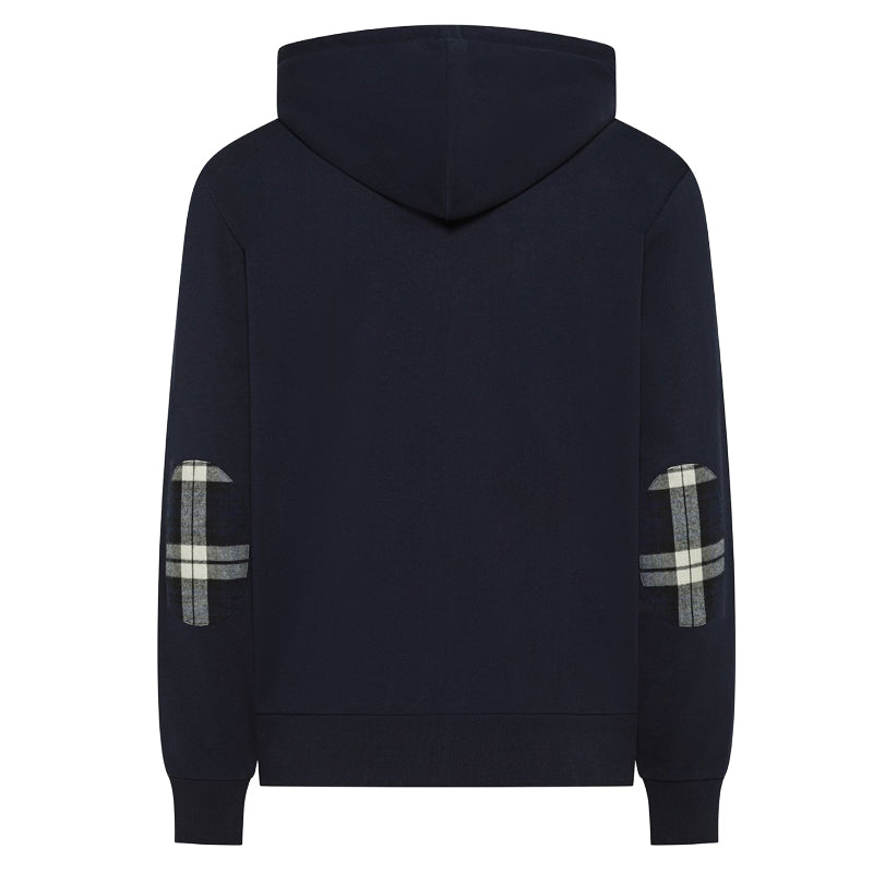 Felpa uomo zip contrast basic