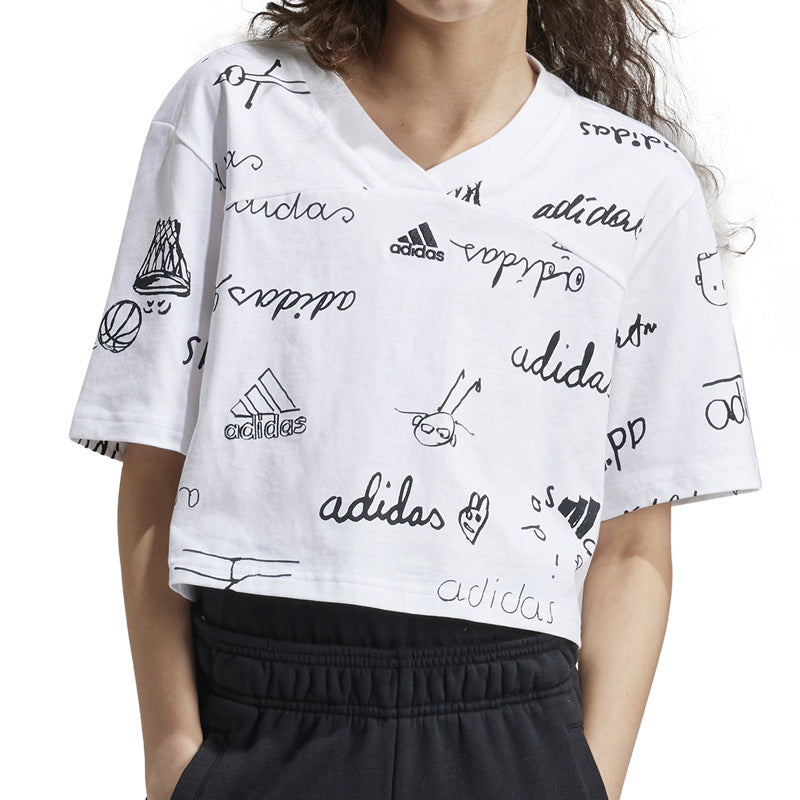 T-shirt bambina Crop Aop