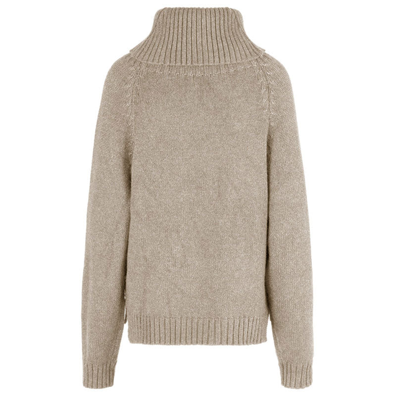 Maglione donna Dolcevita trecce