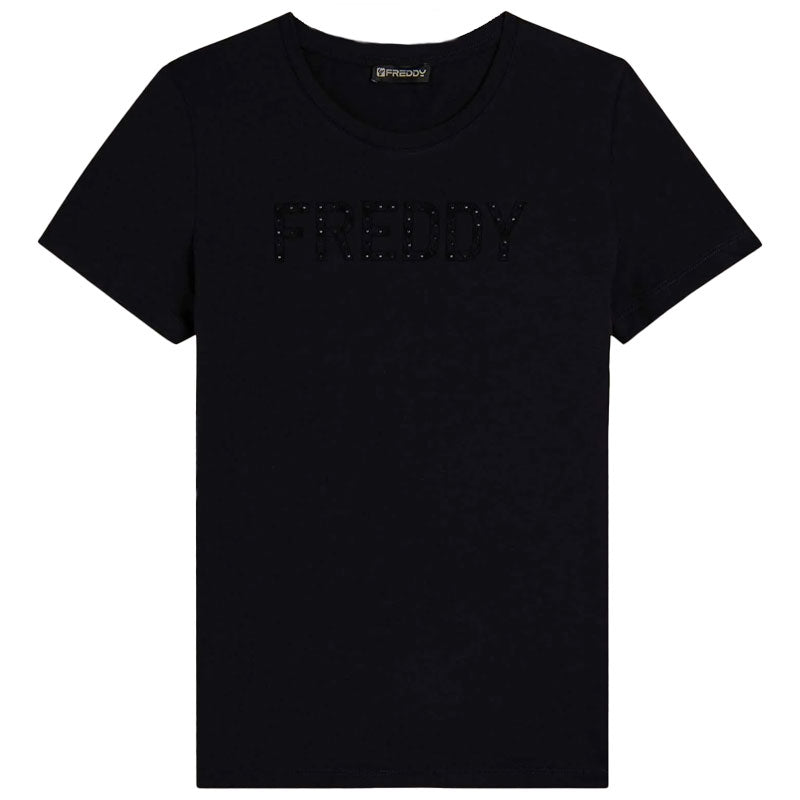 T-Shirt donna Logo Borchie
