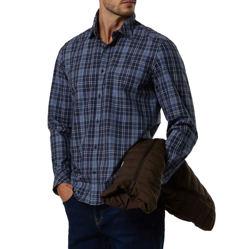 Camicia uomo Quadri Popeline