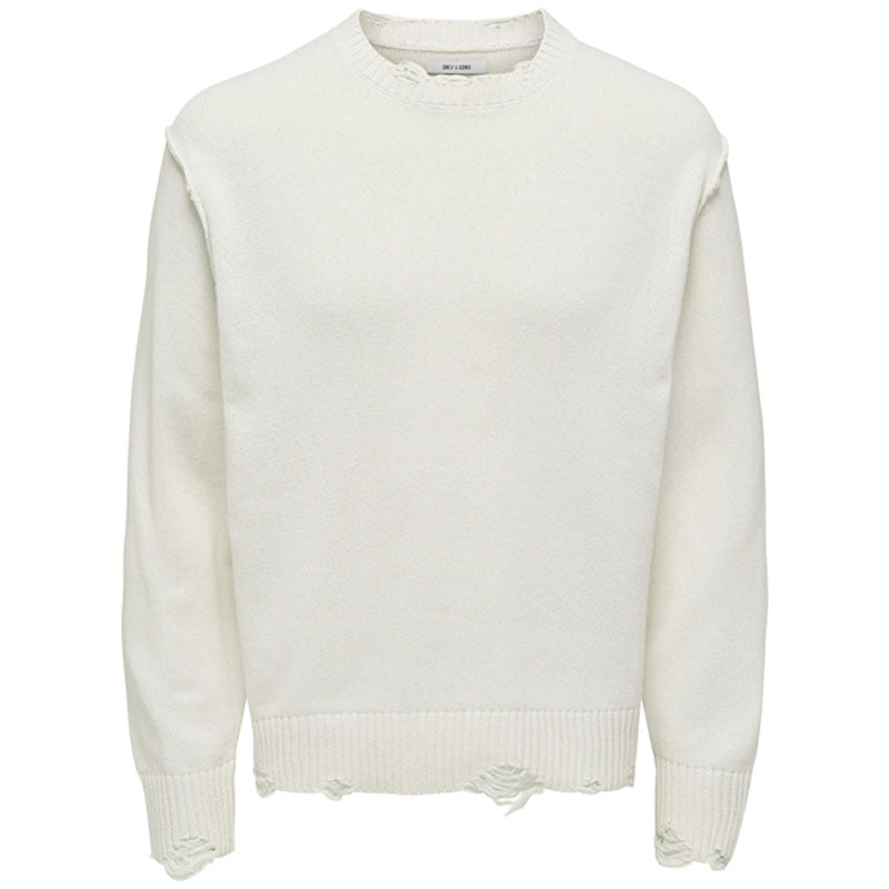 Only & Sons - Maglione Uomo In Cotone Di Alta Qualità Con Struttura E Motivo Chic
