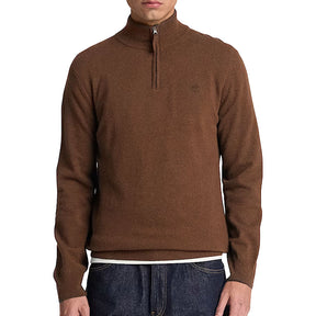 Maglione uomo Zip a un Quarto Lana