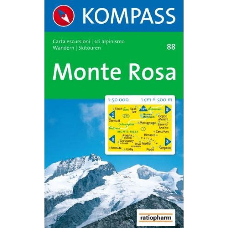 Cartina Monte Rosa