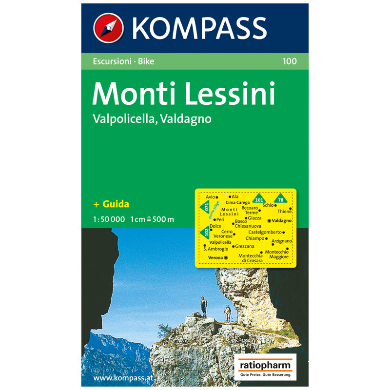 Carta escursionistica Monti Lessini, Valpolicella, Valdegna 1:50.000