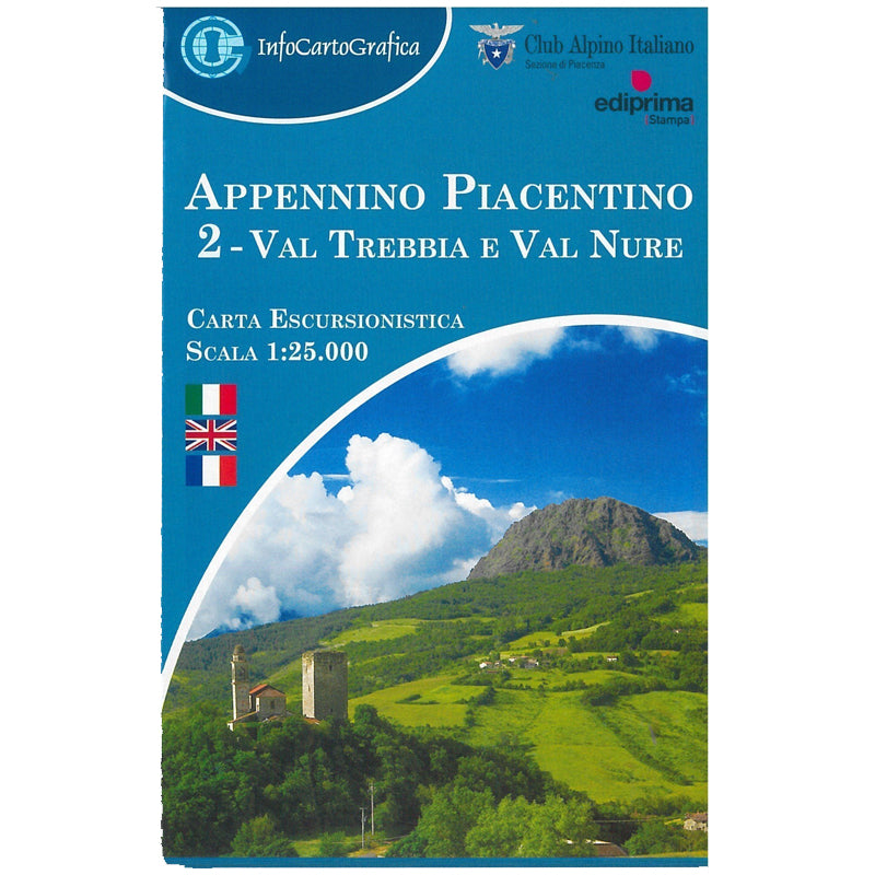 Carta escursionistica Appennino Piacentino 2 Val Trebbia e Val Nure 1:25.000