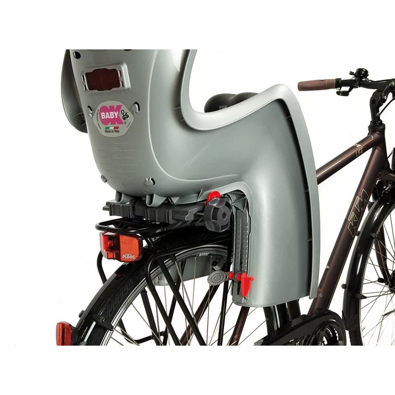 OkBaby, seggiolino per bicicletta con aggancio al portapacchi