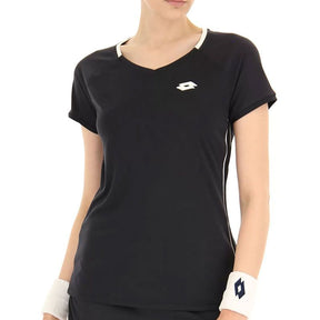 T Shirt Donna Tennis Team Line 1CL ALL BLACK
