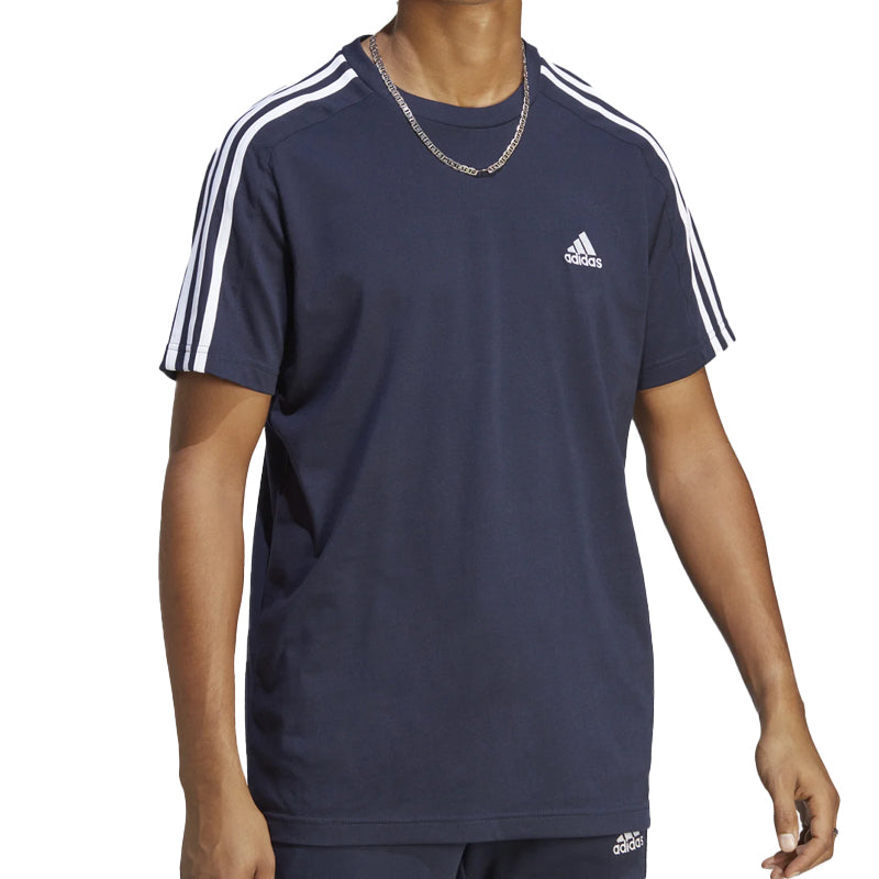 T-Shirt uomo essential single jersey 3-stripes