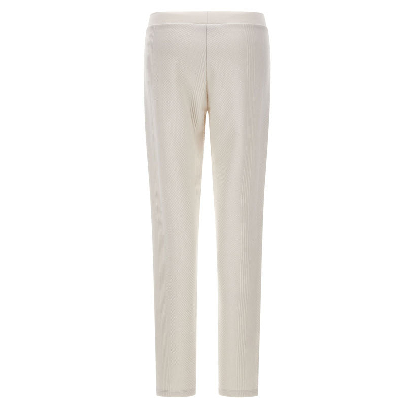 Pantaloni donna effetto lana a trecce