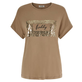 T-Shirt donna con grafica lucida