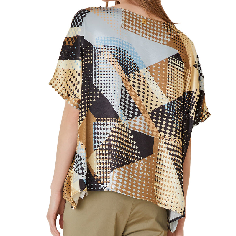T-Shirt donna Scatoletta stampa patchwork