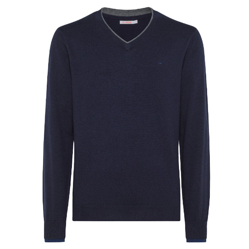 Maglione uomo V neck double rib