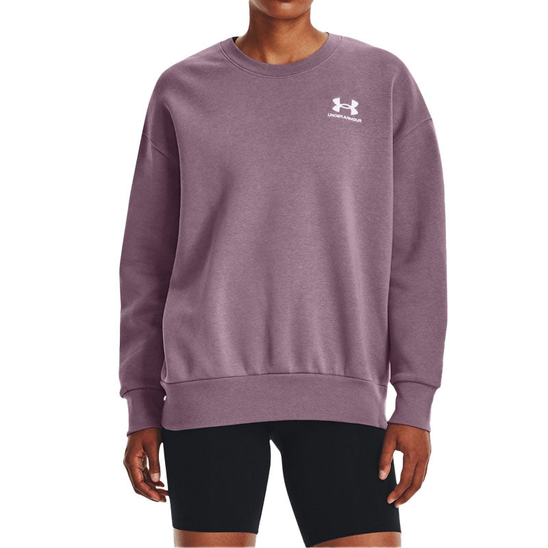 Felpa donna UA Essential Fleece Oversized Crew