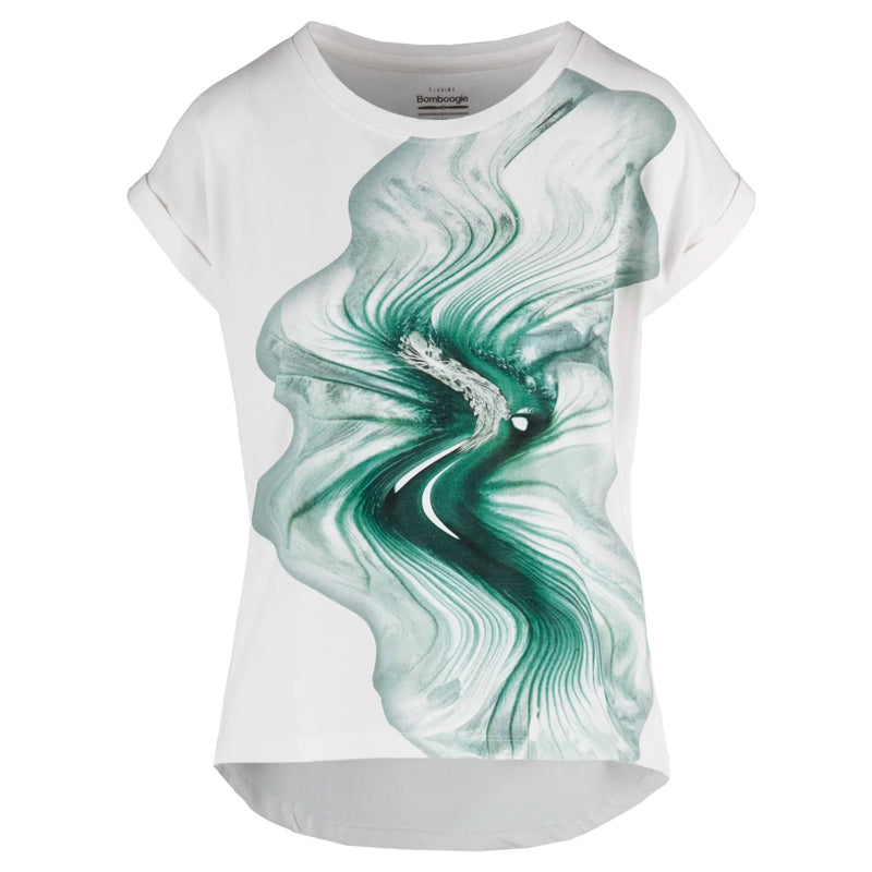T-shirt donna Stampa Liquid Flower